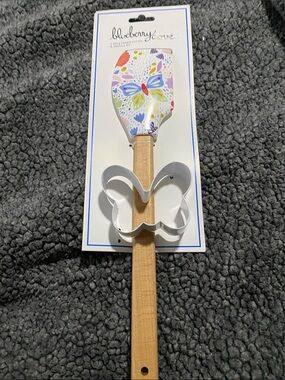 Floral Butterfly Spatula with White Butterfly Cutter